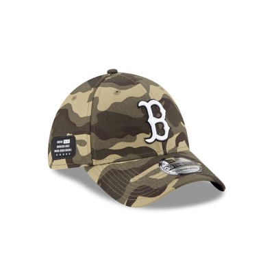 Green Boston Red Sox Hat - New Era MLB Armed Forces Weekend 39THIRTY Stretch Fit Caps USA4873126